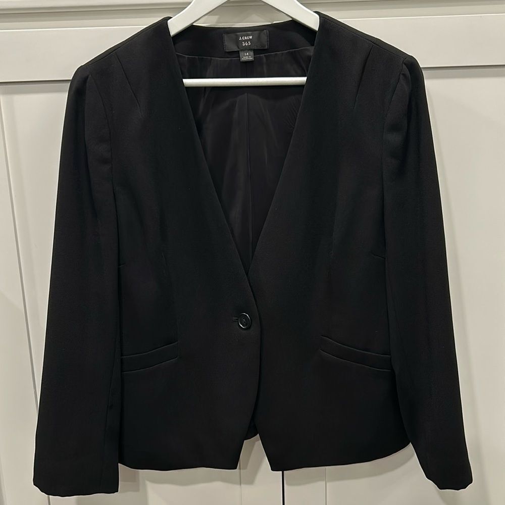 J. Crew 365 Collarless Blazer